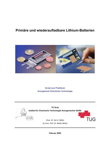 Primäre und wiederaufladbare Lithium-Batterien - Group of Prof. Dr ...