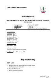 Protokoll - Gemeinde Krempermoor