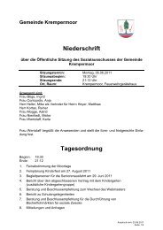 Protokoll Sozialausschuss 06.06.2011 - Gemeinde Krempermoor
