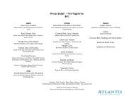 Dinner Buffet 1 â Non Vegetarian $110 - Atlantis