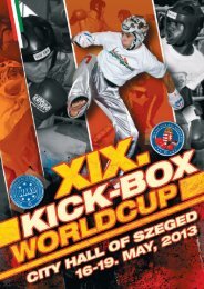 XIX. KICK-BOX WORLDCUP 16-19. May 2013, SZEGED - Kickboxing