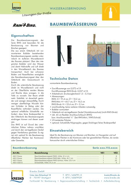 baumbewÃ¤sserung - Kresko GmbH - Fachhandel fÃ¼r Gartentechnik