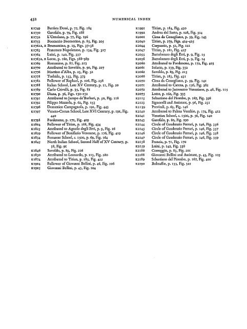 iconographical index - Samuel H. Kress Foundation