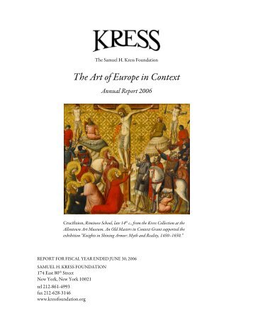 The Art of Europe in Context - The Samuel H. Kress Foundation