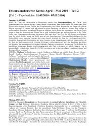 Exkursionsberichte Kreta April - Mai 2010 - Tagesberichte Teil 2 ...