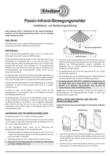 Passiv-Infrarot-Bewegungsmelder - Friedland