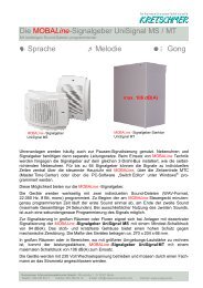 MOBALine -Signalgeber UniSignal MT - KRETSCHMER ...