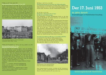 Der 17. Juni 1953 - Kulturamt Friedrichshain-Kreuzberg