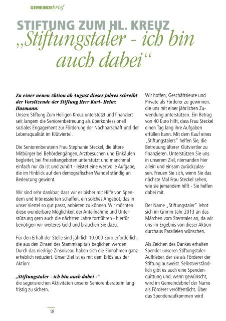 Gemeindebrief Ausgabe 3/2013 - Ev.-Luth. Kirchengemeinde .Zum ...