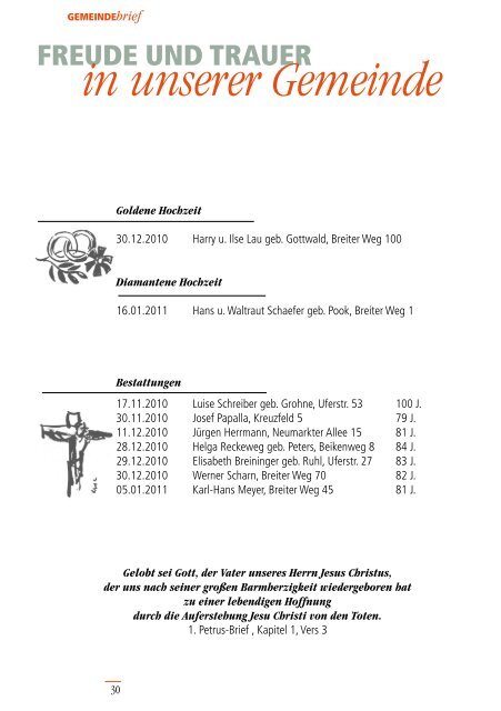 Gemeindebrief Ausgabe 2/2011 - Ev.-Luth. Kirchengemeinde .Zum ...