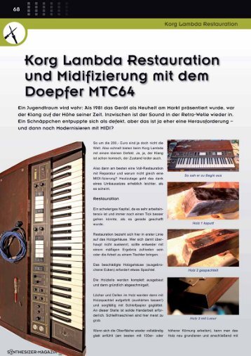 Korg Lambda nachgerüstet mit MTC64 - Doepfer