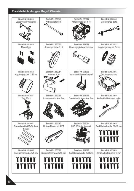 65020x DE Ersatzteilliste MegaP 1:10 - Krick