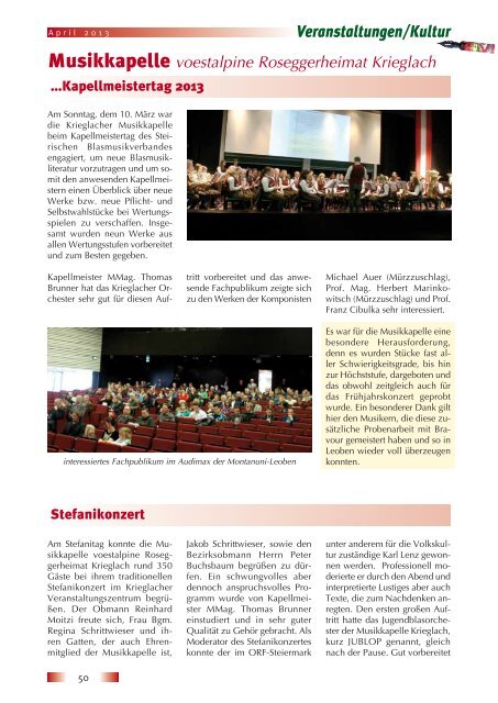 1. Folge / MÃ¤rz 2013 - Gemeinde Krieglach