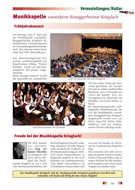 1. Folge / April 2011 - Gemeinde Krieglach