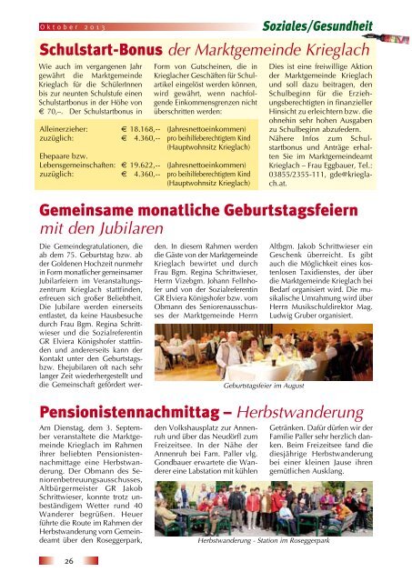 3. Folge • Oktober 2013 - Gemeinde Krieglach