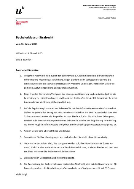 Bachelorklausur vom 16. Januar 2013 (pdf, 314KB) - Institut für ...