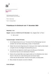 Probeklausur Strafrecht HS 2009 - Institut fÃ¼r Strafrecht und ...