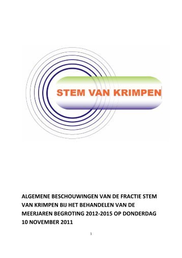 Stem van Krimpen - Gemeente Krimpen aan den IJssel