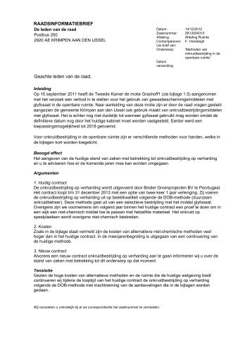 Methoden van onkruidbestrijding in de openbare ruimte - Gemeente ...