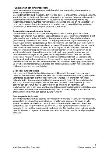 Kinderboerderij Klein Boveneind - Gemeente Krimpen aan den IJssel