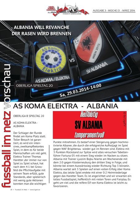 fussball im netz -Ausgabe 2014 März Woche 13/2 Nr.3