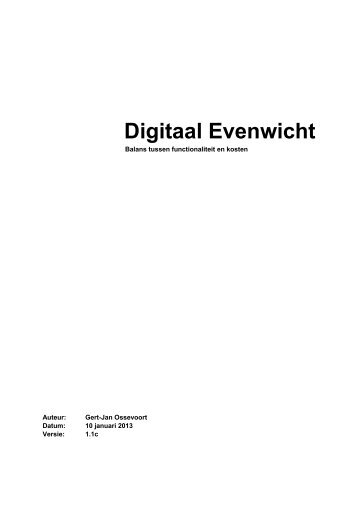 Informatiebeleidsplan Digitaal Evenwicht - Gemeente Krimpen aan ...