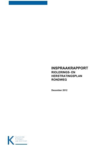 INSPRAAKRAPPORT - Gemeente Krimpen aan den IJssel