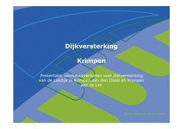 Presentatie - Gemeente Krimpen aan den IJssel