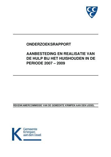 Onderzoeksrapport - Gemeente Krimpen aan den IJssel