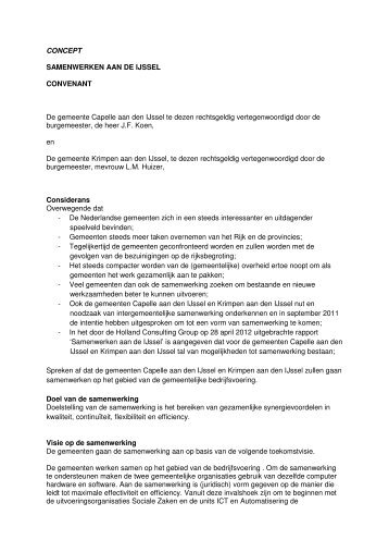Concept convenant Samenwerken aan de IJssel - Gemeente ...