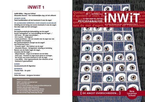 iNWiT 1 flyer.pdf - Psychoanalyse Lacan - Freud