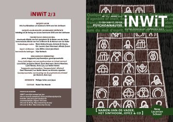 iNWiT 2&S flyer.pdf - Psychoanalyse Lacan - Freud