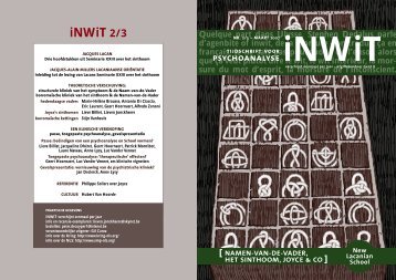 iNWiT 2&S flyer.pdf - Psychoanalyse Lacan - Freud