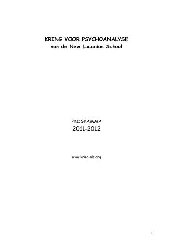 KRING VOOR PSYCHOANALYSE van de New Lacanian School