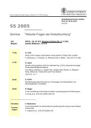 SS 2005 - Kristallographisches Institut - Albert-Ludwigs-UniversitÃ¤t ...