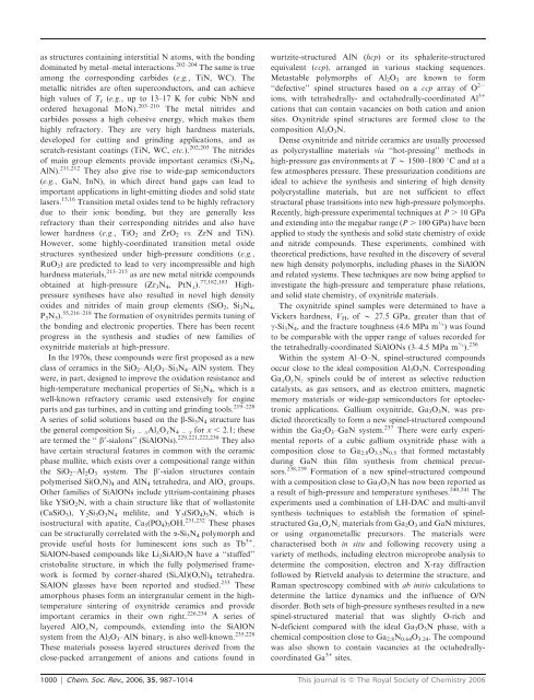 High-pressure chemistry of nitride-based materials