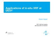 Applications of in-situ XRF at DESY