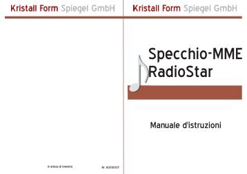 Manuale d'istruzioni - Kristall Form Spiegel GmbH