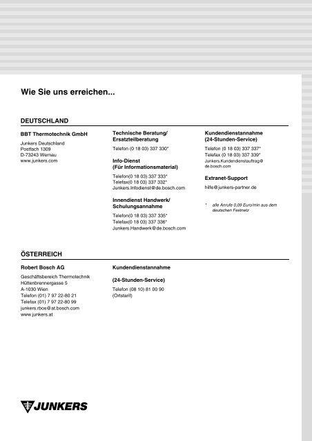 i ANWENDERHINWEIS - Kritsch Haustechnik GmbH