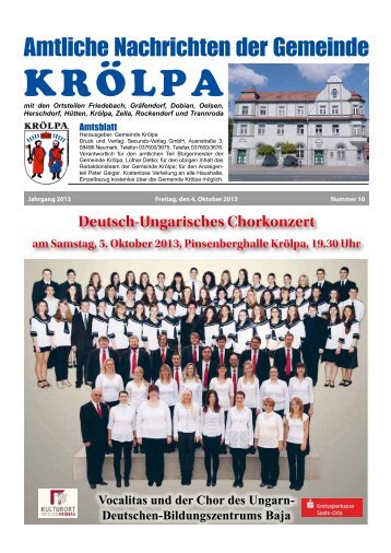 Oktober 2013 - Gemeinde Krölpa