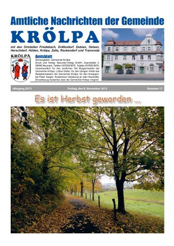 November 2013 - Gemeinde Krölpa