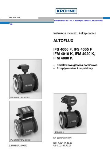 altoflux ifs 4000 f, ifs 4005 f ifm 4010 k, ifm 4020 k, ifm 4080 k