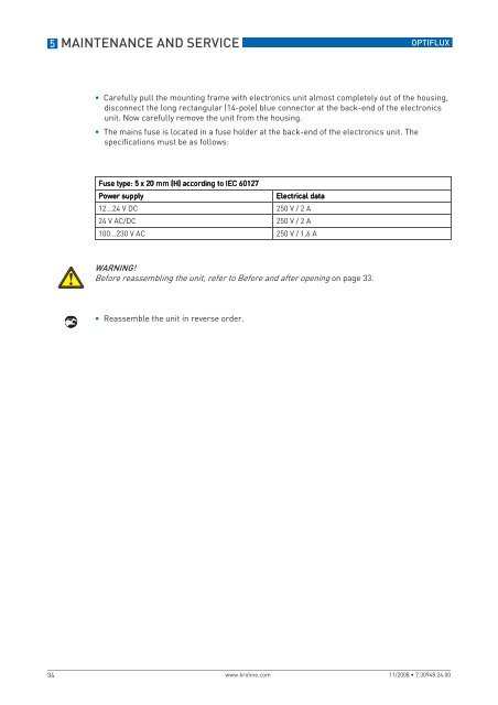 OPTIFLUX Handbook