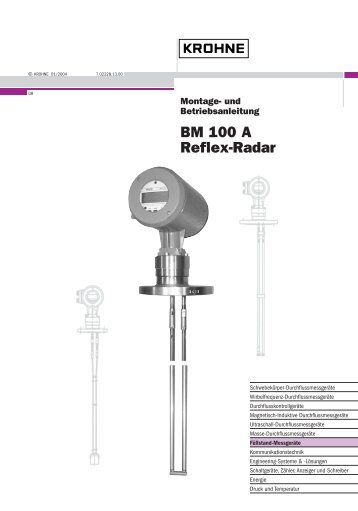 BM 100 A Reflex-Radar