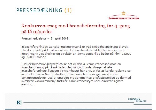 informationsudveksling i brancheforeninger - Kromann Reumert