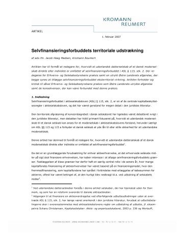 Download hele artiklen som pdf - Kromann Reumert