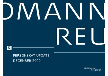 PERSONSKAT UPDATE DECEMBER 2009 - Kromann Reumert