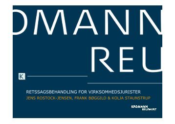 retssagsbehandling for virksomhedsjurister - Kromann Reumert