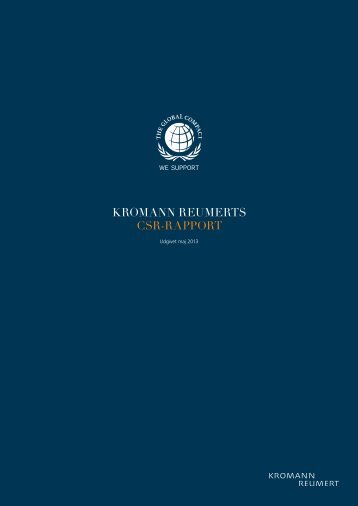 Nu udgiver vi vores fjerde CSR-rapport - Kromann Reumert