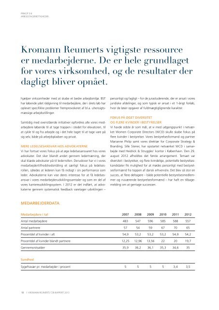 Nu udgiver vi vores fjerde CSR-rapport - Kromann Reumert